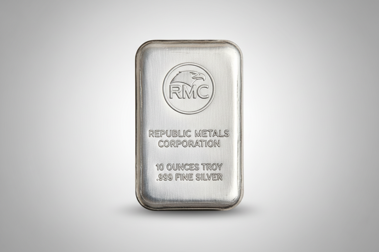 Republic Metals Corporation 10 oz Silver Bar